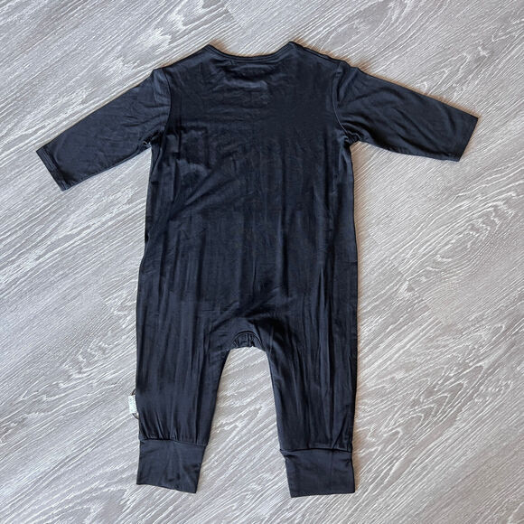 Moon + Beck Romper Kids 3 Black With Polkadot Pocket - Picture 7 of 7